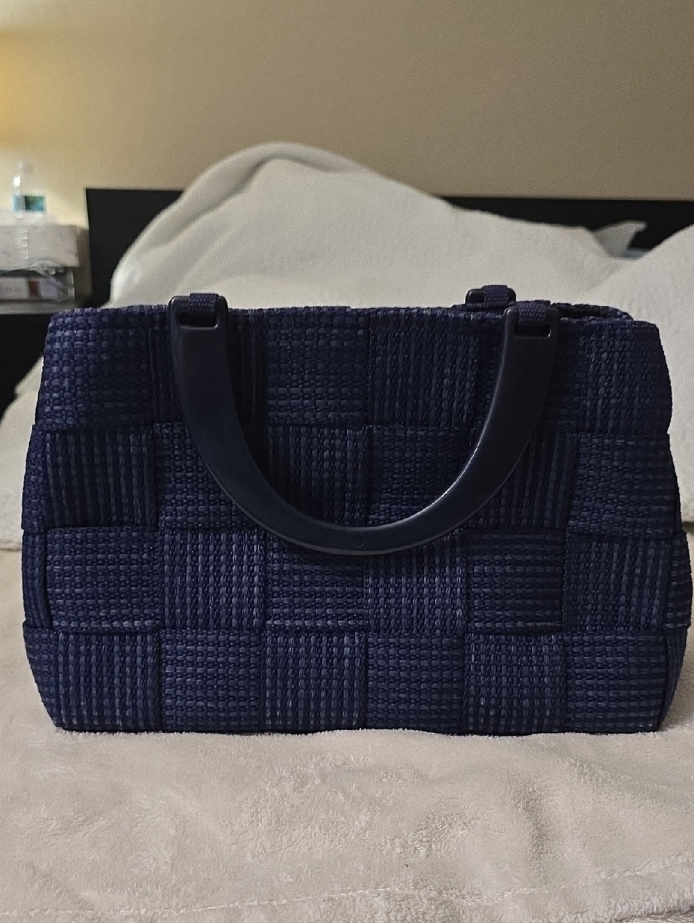 Woven Navy Tote Handbag - Women Bags